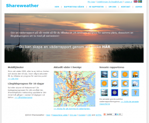 Shareweather start page
